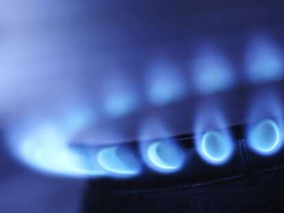 Natural gas flame
