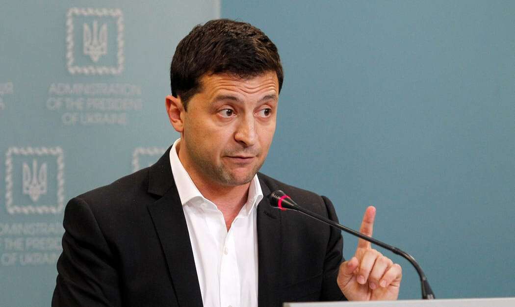 Ukrainian President Volodymyr Zelensky press-conference in Kiev