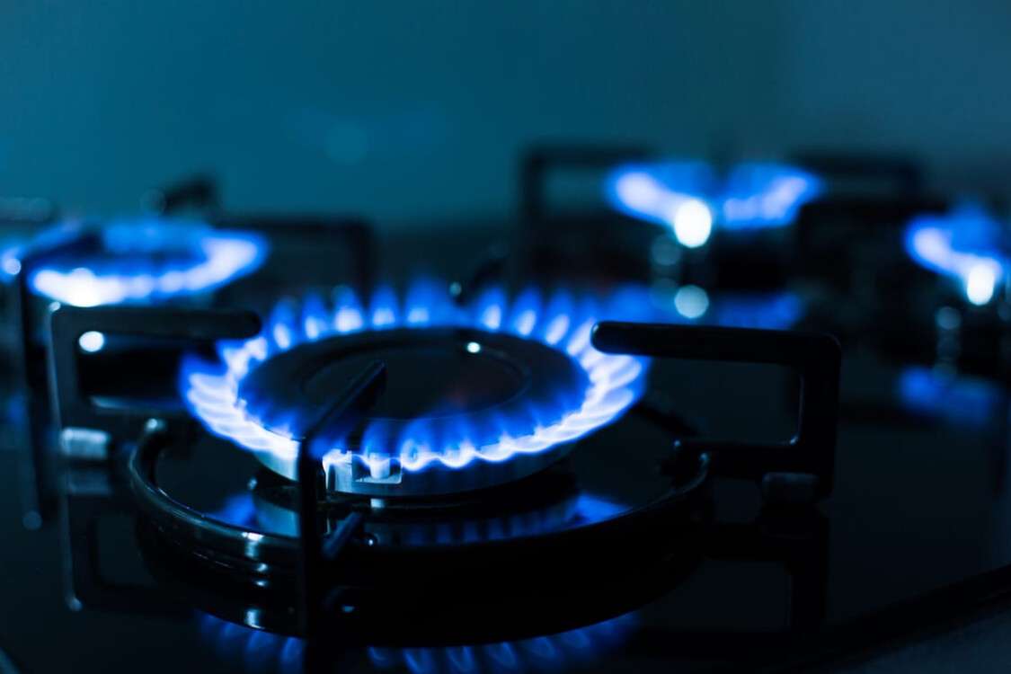 FLames of gas stove (shallow DOF)