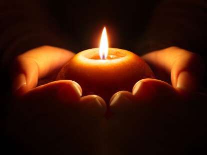 prayer - candle in hands