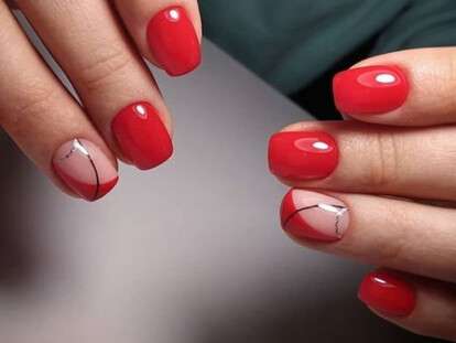 Маникюр на короткие ногти дома - маникюр марсала и красные ногти: фото