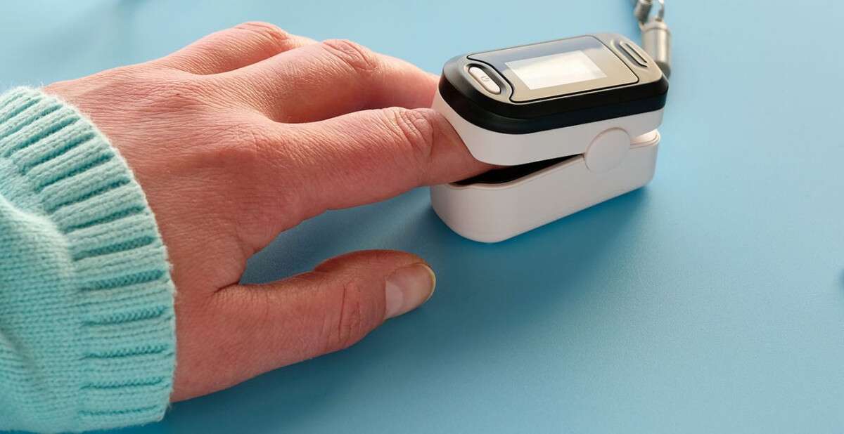 Pulse Oximeter, finger digital device to measure person's oxygen