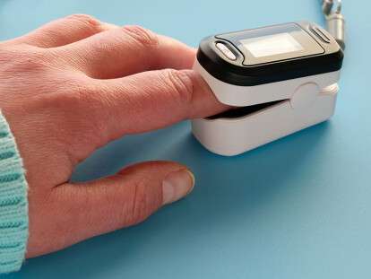 Pulse Oximeter, finger digital device to measure person's oxygen