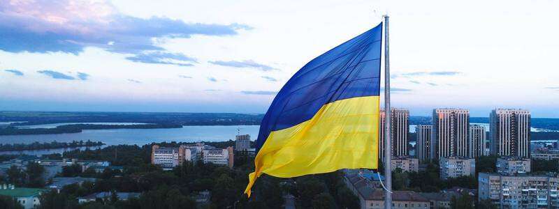 Флаг Украины в Днепре