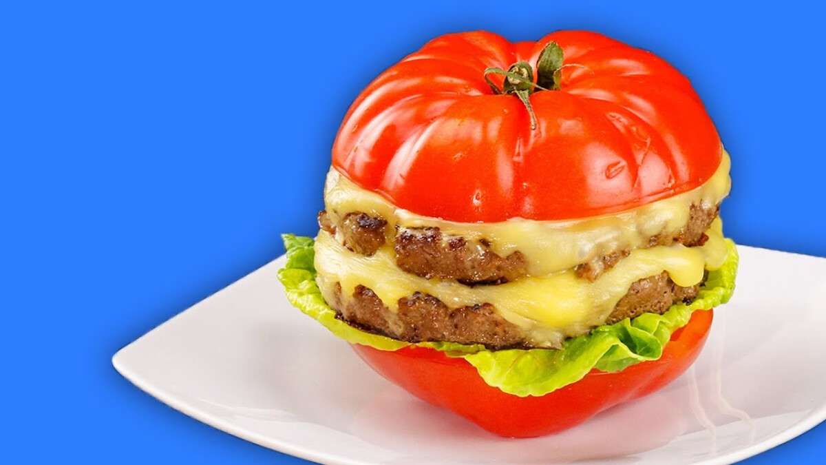 томатный чизбургер