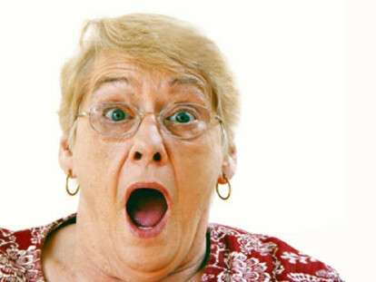 бабушка в шоке