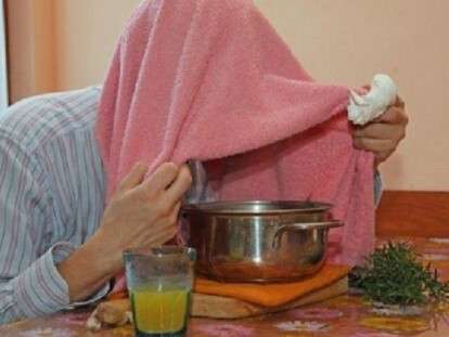 дышать над картошкой