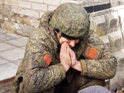 русский пленный в Украине