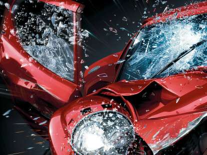 разбитая машина