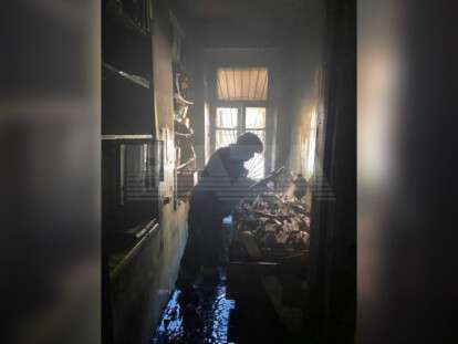 подожгли военкомат