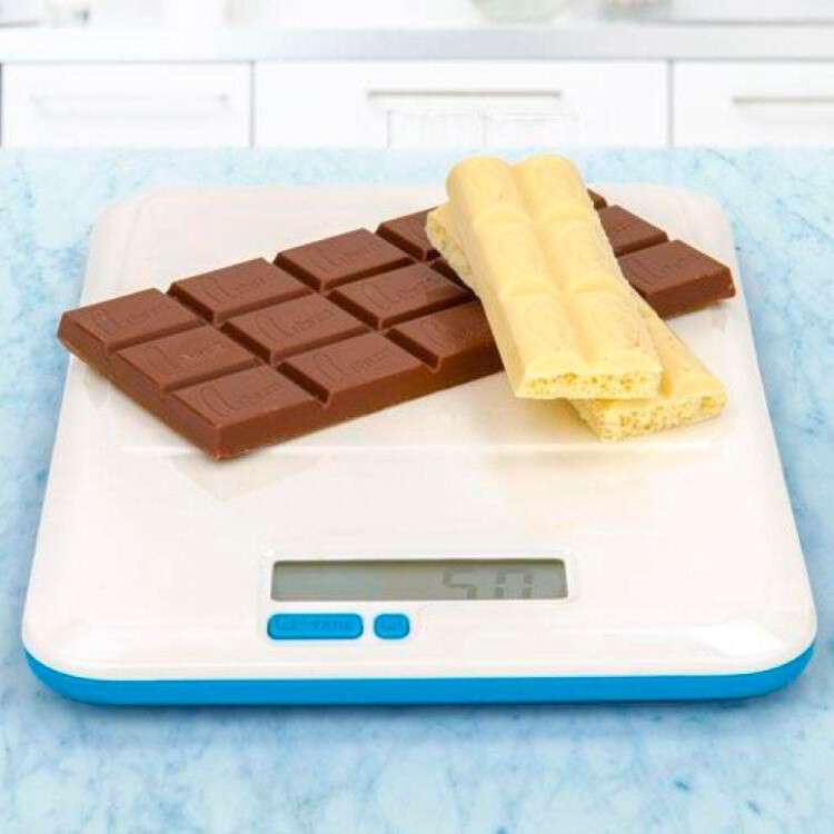 шоколад на весах