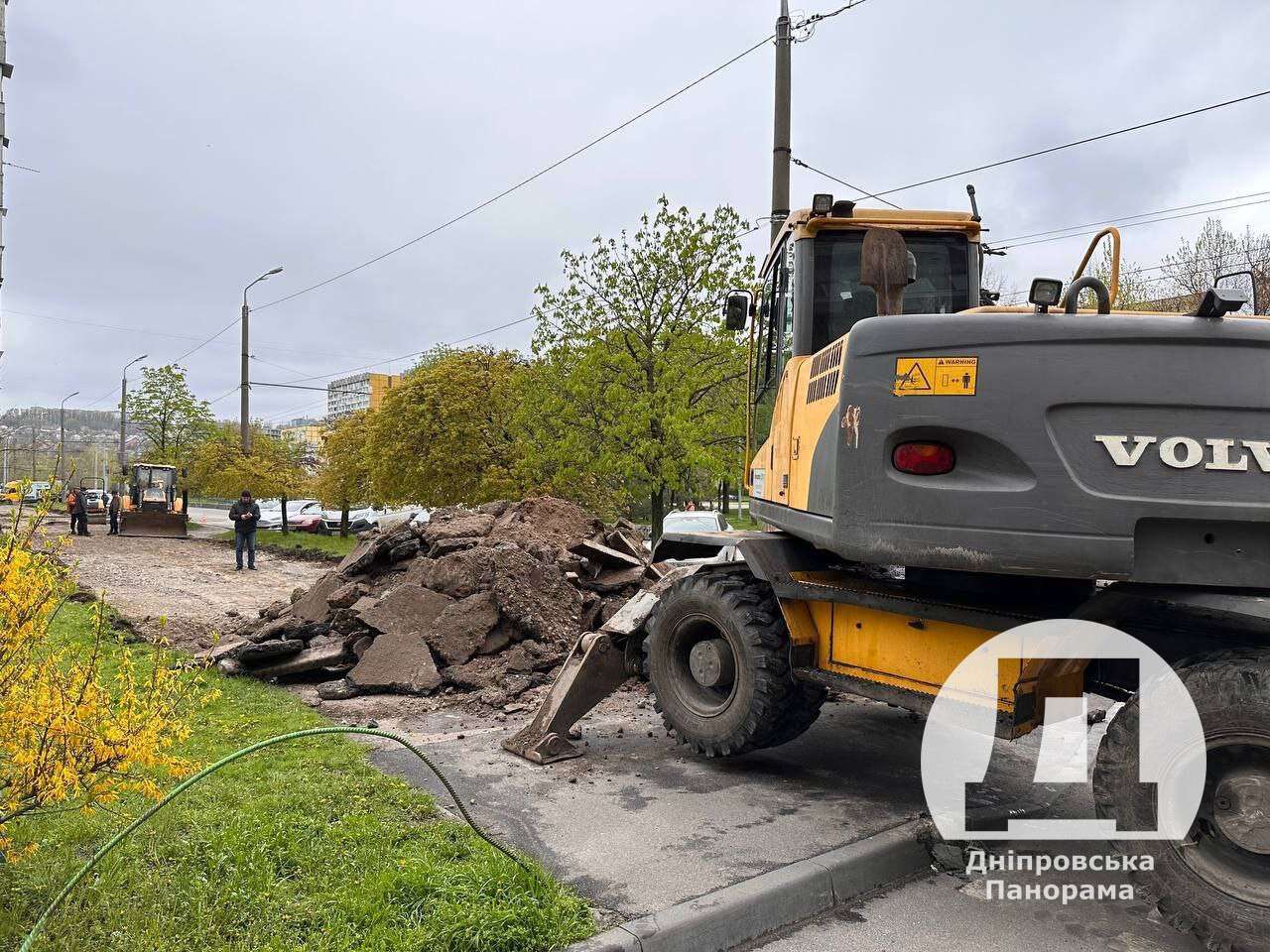 ремонт дороги на бульварі Слави