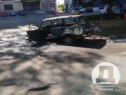 Згоріла автівка Дніпро