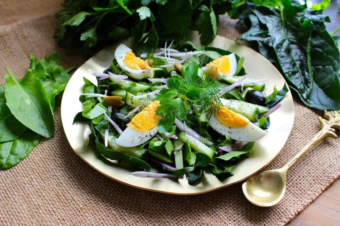 Простой салат из яиц и огурцов рецепт с фото пошагово