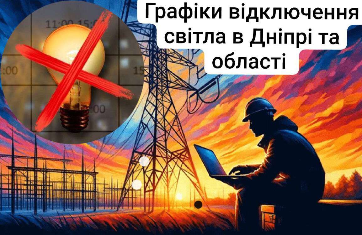 графіки відключення світла в Дніпрі та області1