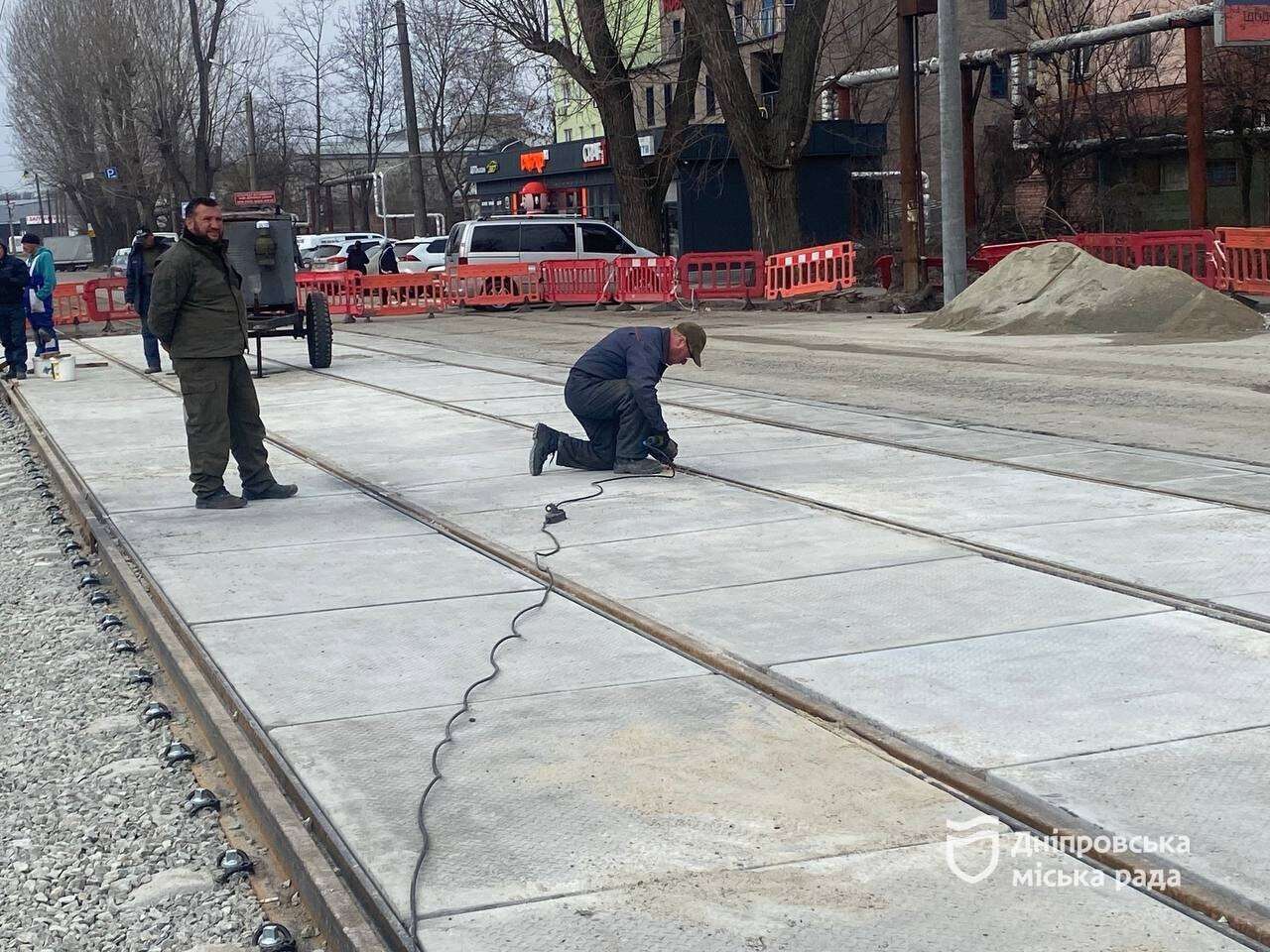 у Дніпрі модернізують трамвайну розв&rsquo;язку на проспекті Богдана Хмельницького