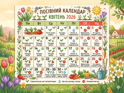 посівний календар на квітень 2026