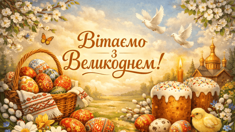 вітаємо великдень