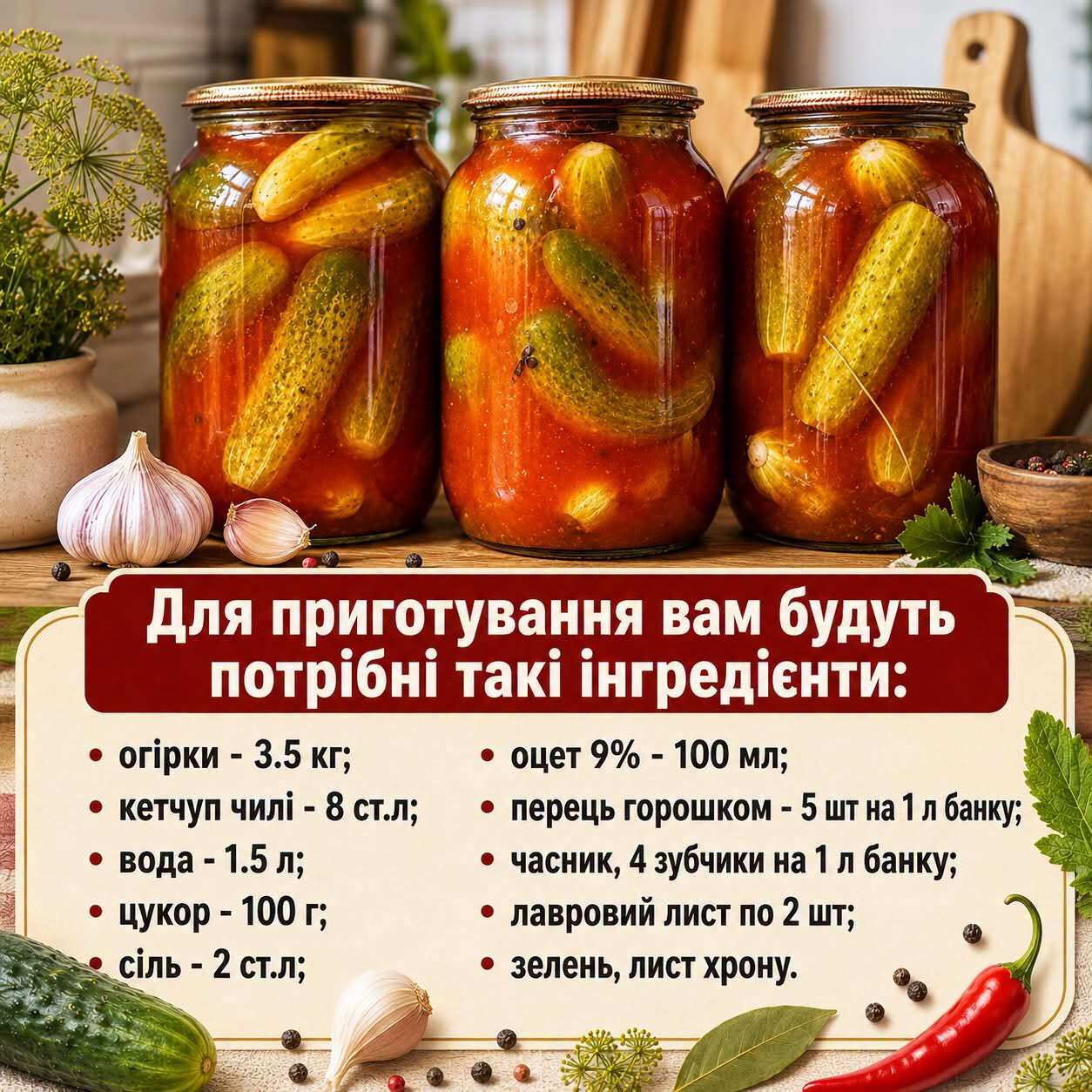 огірки кетчуп
